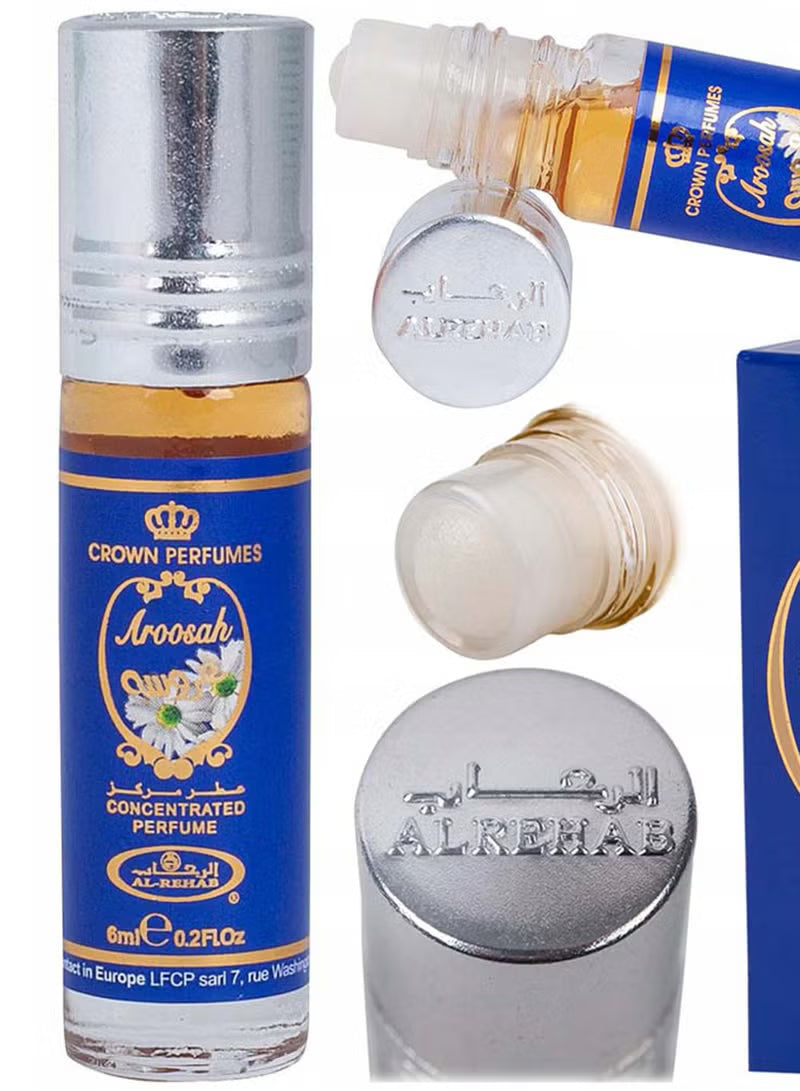 Aroosah - 6 ml (.2 oz) Perfume Oil by Al Rehab - 6 Pack