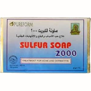 Pureform Sulfur Soap 2000 For Body, 160 Gm