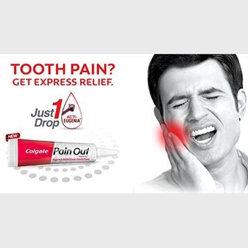 Colgate Pain Out Dental Gel - Express Relief from Tooth Pain - Ayurvedic Medicine with Clove Oil - Just 1 Drop - 10 g