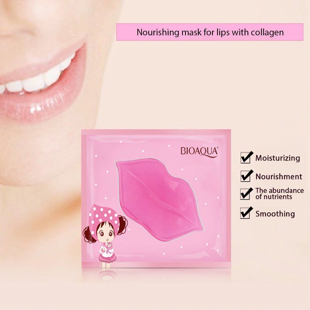 BIOAQUA Lip Plumper Collagen Crystal Mask Skin Natural Gloss Nourishing Moisturizing (5PCS)