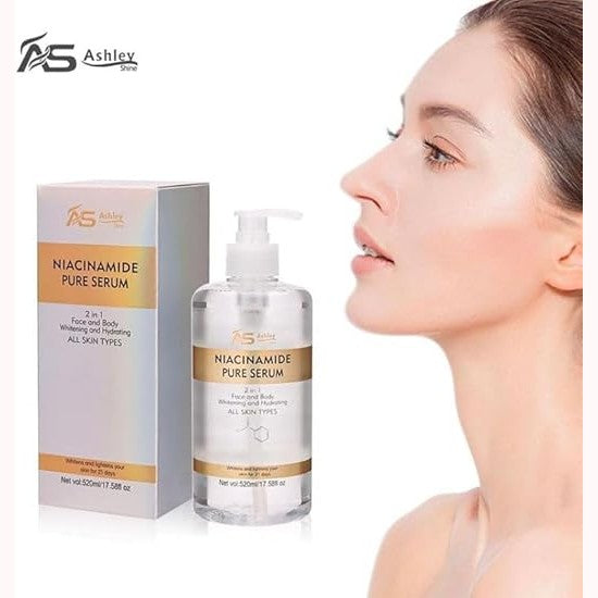 Ashley Shine Niacinamide Pure Serum: For Face and Body Hydrating and Whitening For All Skin Types 250ml