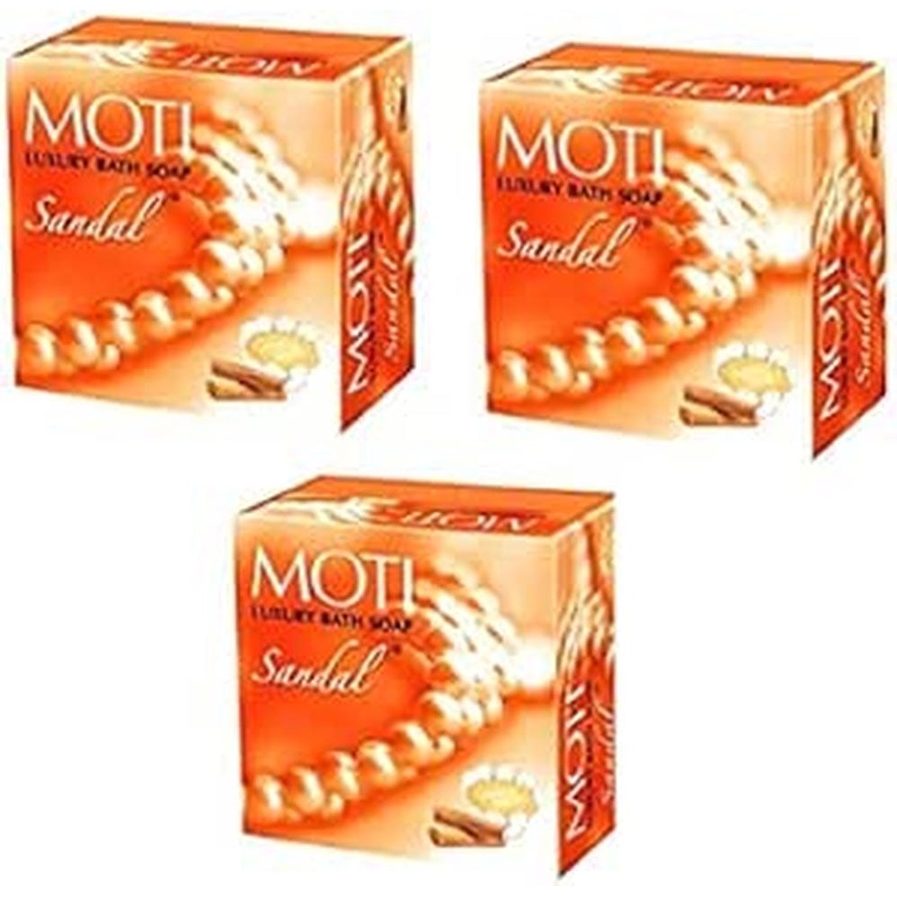 DELMY Moti Hul Luxury Bath Soap (75 g, Sandal) - Pack of 3