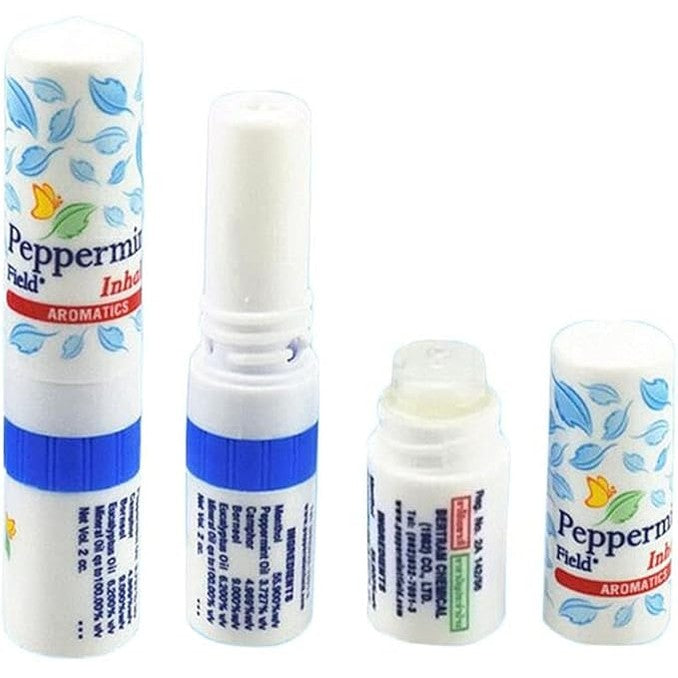 Inhaler Thai Natural Herb Aromatherapy, Peppermint, freshy, cool 6 x1.5 ml.