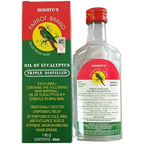 15 x Bosisto's Parrot Brand Eucalyptus Oil 56ml Each Pain Killer oil - Muscle/Joint/Low back/Stiff Neck/Neurological/Sprains/Bruise/Muscular Cramp (15 Bottles)