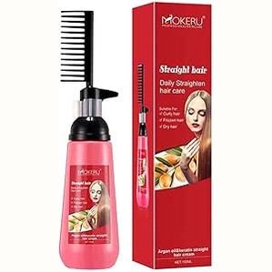 Mokeru Argan Oil and Keratin Straighten Hair Cream