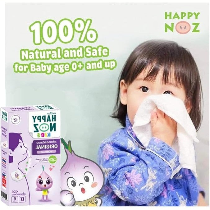 Happy Noz Organic Air Freshener – Organic Onion Stickers for Air – Premium Deodorizing Sheets with Shallot, Eucalyptus, Lavender & Peppermint – Ideal for Kids & Adults (6 Box 36 Pcs)