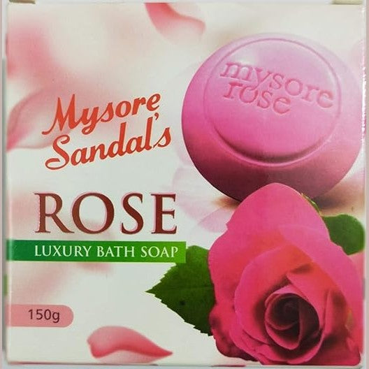 Mysore Sandal's rose luxury bath soap, Pack of 6