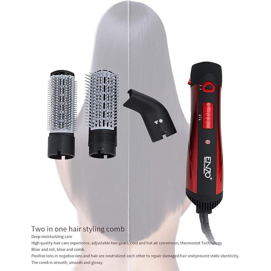 ENZO Hair Styler & Dryer With 3 Attachments-EN-503Curler,Straightener,Styler,Dryer