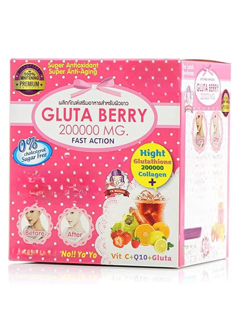 Gluta Berry 2Box 200000 mg Drink PUNCH skin food Reduce freckles Whitening Skin Fast action 10pcs./Box. …