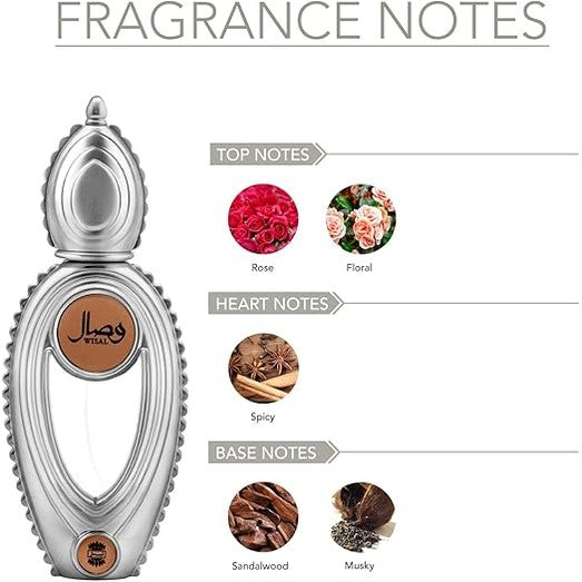 Ajmal Perfumes Wisal Eau De Parfum For Unisex, 3X50 Ml (Pack Of 3)