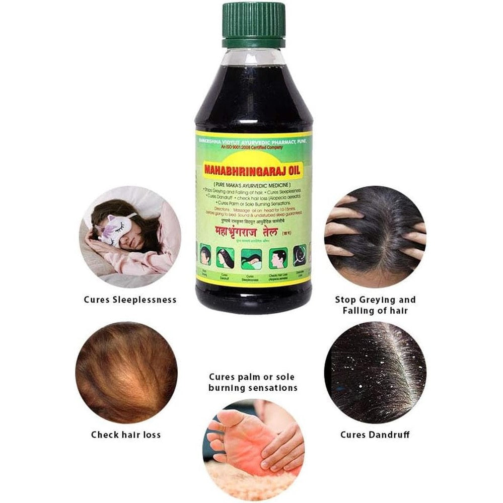 Mahabhringraj Ramakrishna Pharma Scalp Massaging Oil, 200 ml