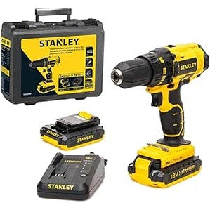 STANLEY Power Tool Cordless 18V 1.5Ah Li-Ion Drill Driver Kit Box SCD20S2K-B5