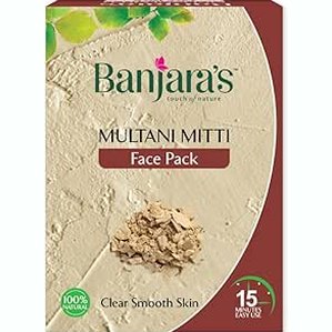 Banjara's Touch of Nature Multani Mitti Face Pack - Clear Smooth Skin - 100 grams