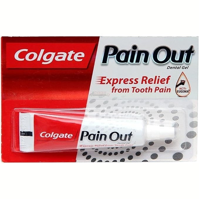 Colgate Pain Out Dental Gel - Express Relief from Tooth Pain - Ayurvedic Medicine with Clove Oil - Just 1 Drop - 10 g