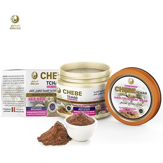 AMALICO Hair Growth Mask with Chebe Powder - Mask for Deep Scalp Nourishment - Ready to Use Mask with Canola, Almond and Olive Oil - 200 gram