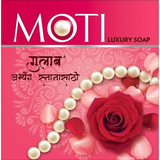 Moti Gulab Luxury Bath Soap, Enchanting Rose Fragrance, 5x150 g
