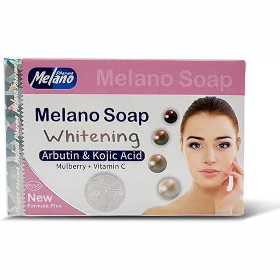 Melano Pharma Whitening Soap with Arbutin & Vitamin C, 100g - Brightening Formula for Dark Spots, Freckles & Melasma