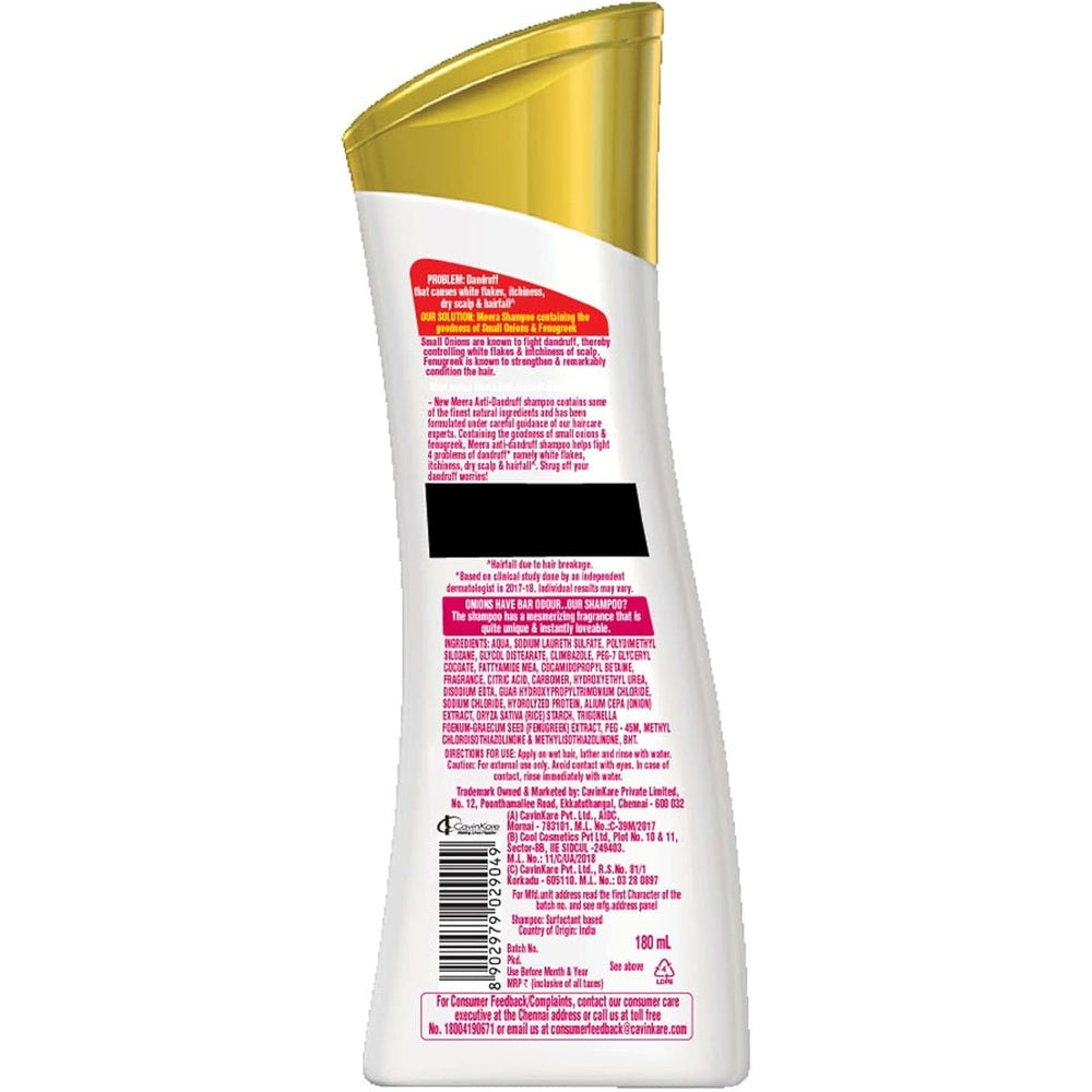 Meera Anti Dandruff Shampoo With Small Onion Fenugreek - 180 ml