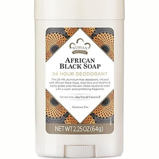 Nubian Heritage African Black Soap 24 Hour Deodorant for Unisex, 2.25 oz
