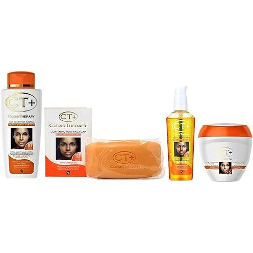CT+ Clear Therapy Extra Lightening Skin Cream 6.76oz & Soap 6.17oz & Serum 2.37oz & Liner101 LPS40 Pencil & Sample Fragrance