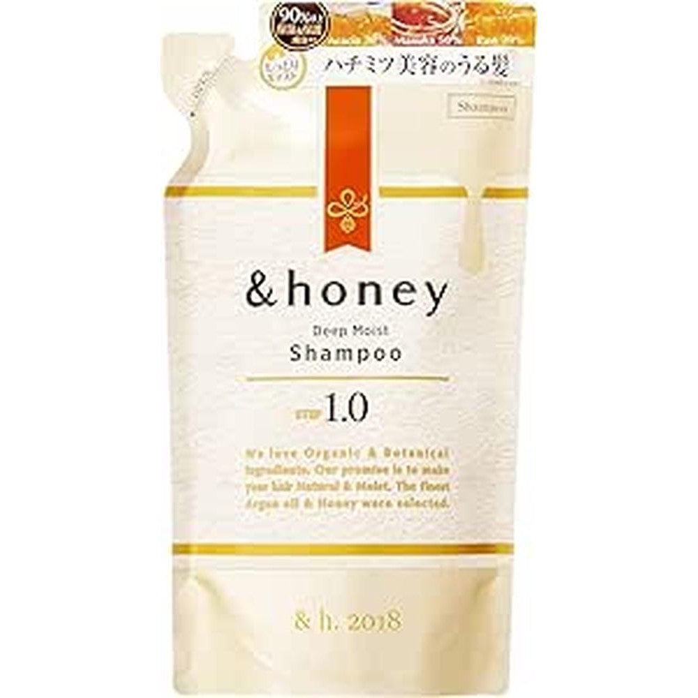 FAIR KANPAI & Honey Deep Moist Shampoo Refill "Ultra Moist Organic Formula Intensive Moisturiser" 11.8 fl oz (350 ml)