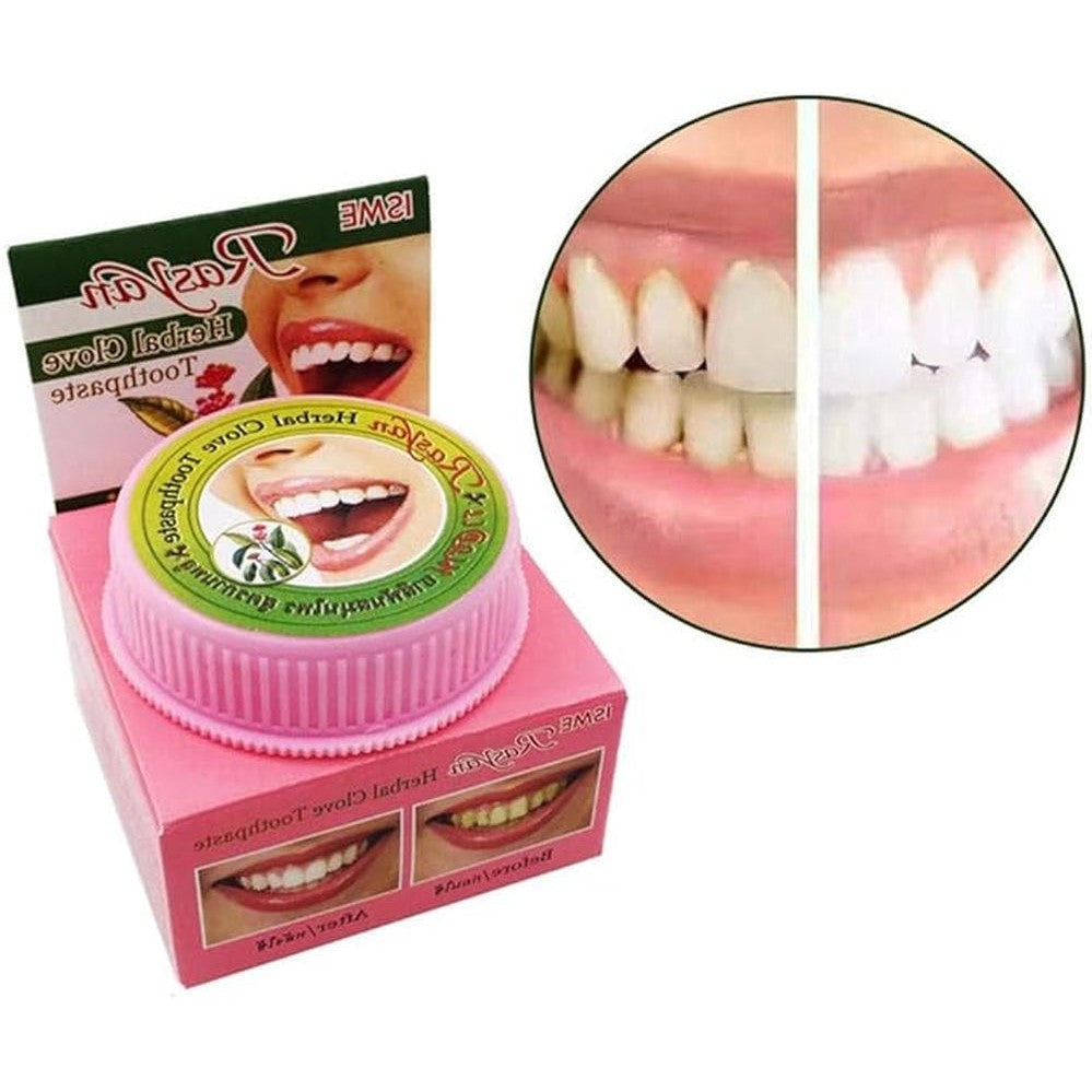 ISME Rasyan Herbal Clove Toothpaste Limestone Teeth Whitening Cigarette Plaque Fresh Breath