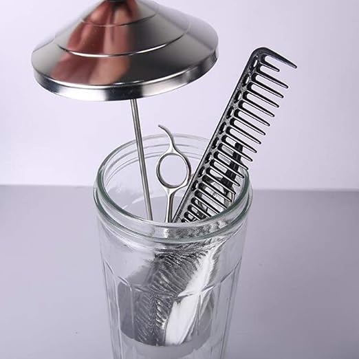 Barber Trade Glass Disinfectant Jar for s - Disinfecting Sterilizer Jar for Salons - Professional Sterilizer Jar for Supplies and Nail Tools - 1.09 L / 37 fl.oz.
