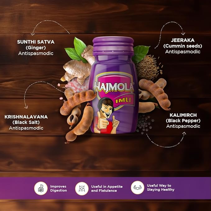 Dabur Hajmola Tasty Digestive Tablets (Imli Flavour) - 120 Tabs | Healthy, Tasty & Chatpata | Ayurvedic Tablets For Improved Digestion | Relief From Flatulence