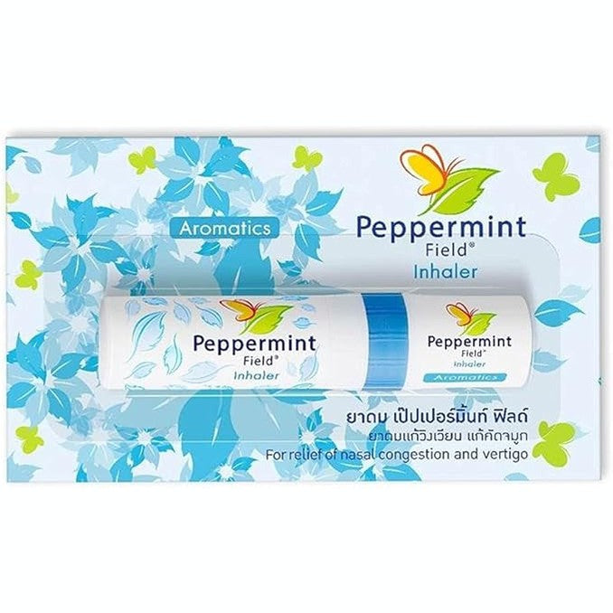 Inhaler Thai Natural Herb Aromatherapy, Peppermint, freshy, cool 6 x1.5 ml.