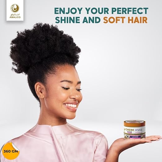 AMALICO Hair Growth Mask with Chebe Powder - Mask for Deep Scalp Nourishment - Ready to Use Mask with Canola, Almond and Olive Oil - 200 gram