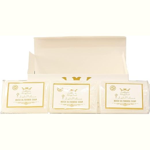 صابونة مسك الطهارة اسود كرتون 12 حية MUSK ALTAHARA SOAP(black musk) Box 12 pcs