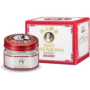 Siang Pure Oil White Balm - Thai Relief Balm with Herbal Ingredients - Cooling Formula Herbal Balm - 40 Grams