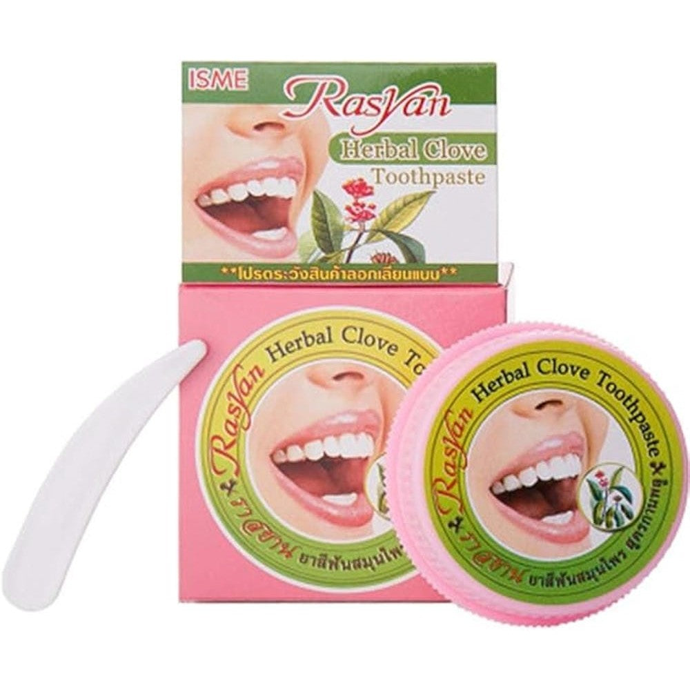 ISME Rasyan Herbal Clove Toothpaste Limestone Teeth Whitening Cigarette Plaque Fresh Breath