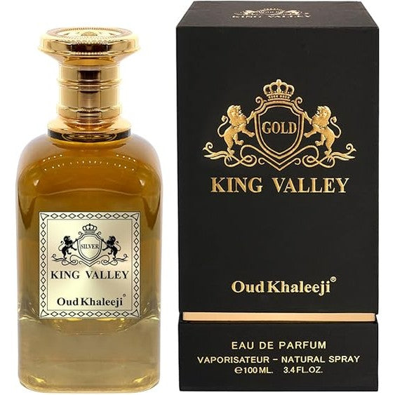 Oud Khaleeji KING VALLEY GOLD EDP 100ml Perfume - A Regal Symphony of Opulence, Elegance, and Luxurious Fragrance