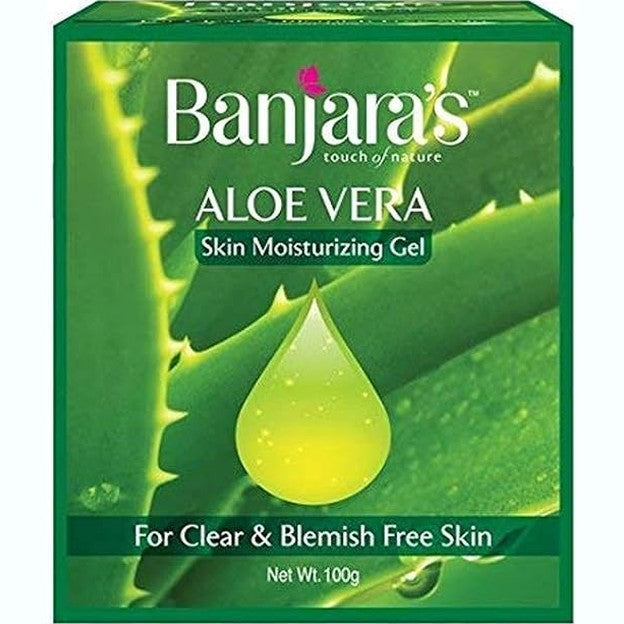 Banjara's Aloe Vera Moisturizing Gel - For Hydrated Skin & Hair - 100 grams