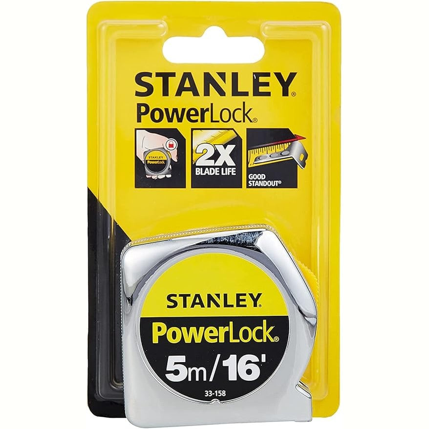 STANLEY - POWER LOCK : Tape Measure - 5M/16 Inch (4715898200048)