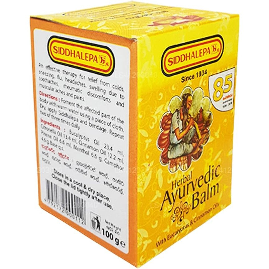 SIDDHALePA Ayurveda Ayurvedic Herbal Balm Pain Cold Flu Headaches Relief 100gm