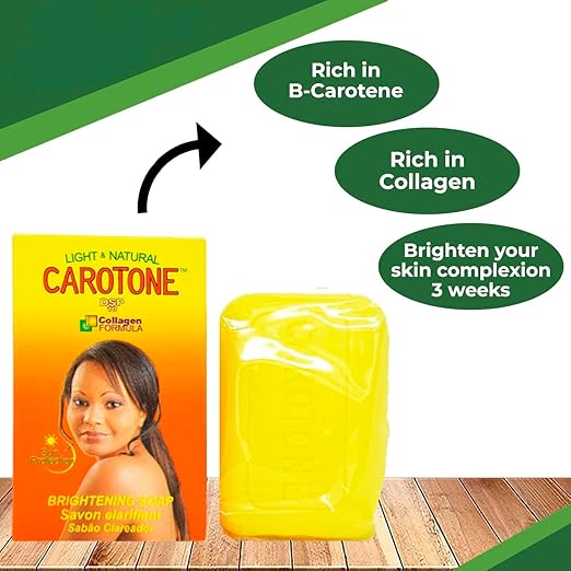 Carotone Brightening Soap, Original Collagen Formula Brightening Soap, 190g