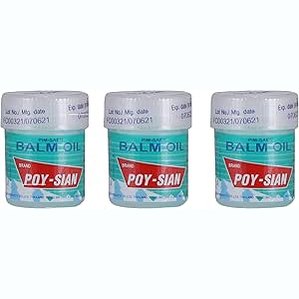 POY-SIAN Thai Pim-Saen Cotton Nasal Inhaler 8 ml (Pack of 3)