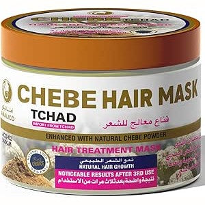 AMALICO Hair Growth Mask with Chebe Powder - Mask for Deep Scalp Nourishment - Ready to Use Mask with Canola, Almond and Olive Oil - 200 gram