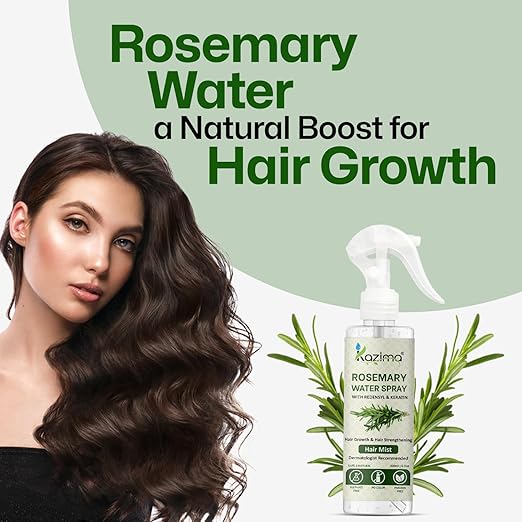 KZM Cosmetic's Kazima Rosemary Water Spray with Redensyl & Keratin Hair Mist - Hair Growth & Hair Strengthening - 200 ML