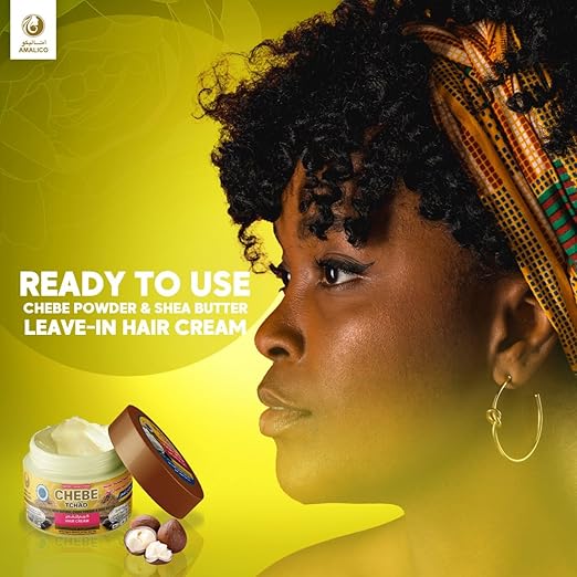 AMALICO Hair Growth Cream With Chebe Powder & SHEA BUTTER Leave in Moisturizer Ready to Use Olive and Palm Oil for Deep Scalp Nourishment 360 gram