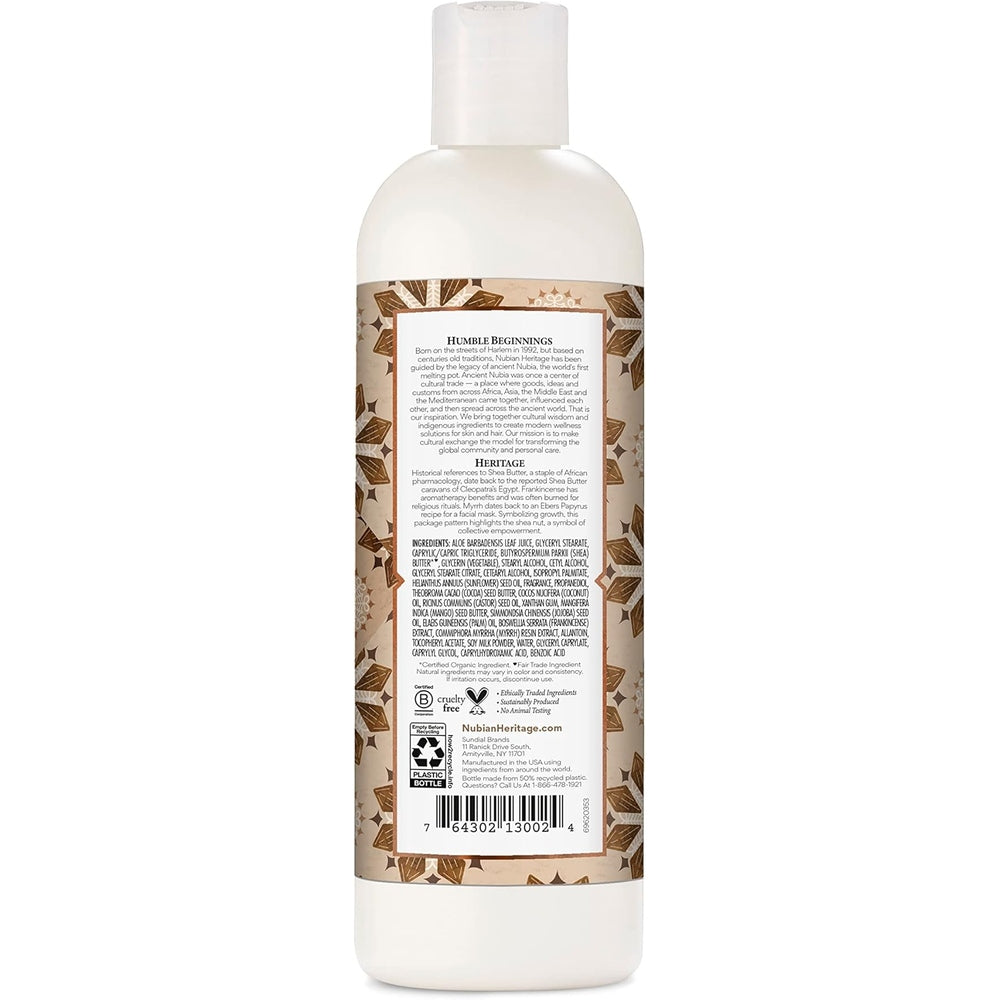Nubian Heritage Body Lotion Raw Shea Butter for Dry Skin Paraben Free Body Lotion, 13 oz