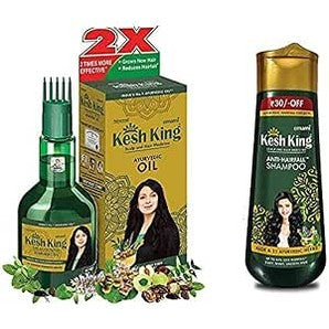 KESH KING Ayurvedic Scalp and Hair Oil, 100ml & Anti Hairfall Shampoo, 200ml Combo