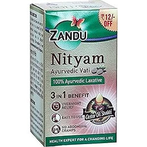 Zandu Nityam Laxative Vati (100% Ayurvedic)