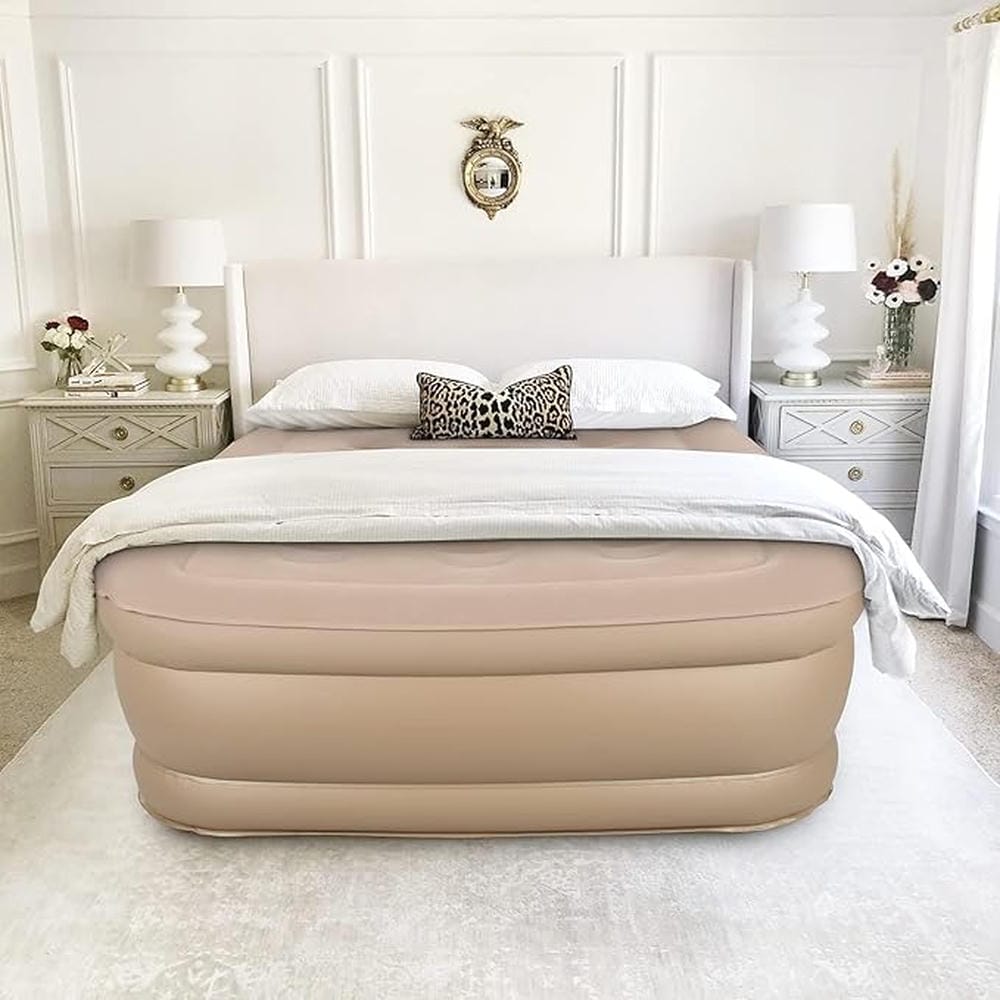 Bestrip Air Mattress Twin Size Inflatable Bed with Built in Pump Rechargeable, 16" Self Inflation Blow up Mattress Airbed for Camping, Home&Guests