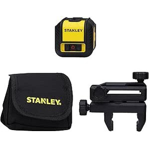 Stanley Cross line Cubix Laser Level Red Beam - Range 12m 4 ° Waterproof and Dustproof 1/4 "Thread Automatic Compensator Lock, Yellow/Black, STHT77498-1, 2 Year Warranty