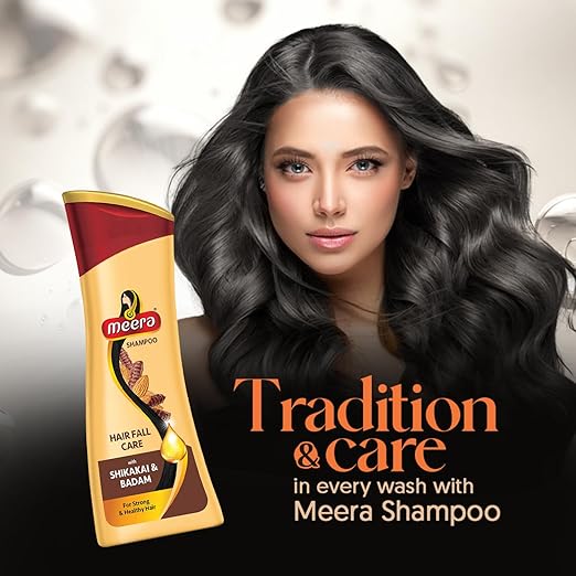 Meera Herbal Hairwash Powder 120g; Meera Shampoo Shikakai and Badam 180ml