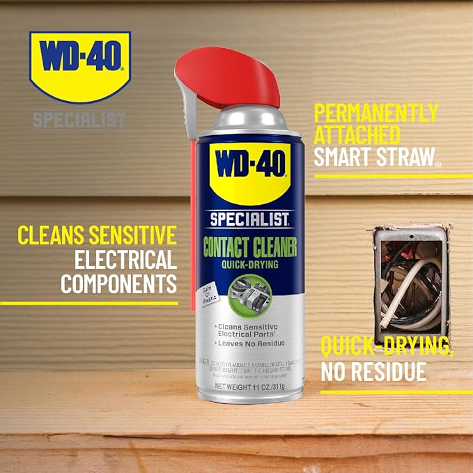 WD-40 Specialist Electrical Contact Cleaner Spray - Electronic & Electrical Equipment Cleaner. 11 oz. (Pack of 6)