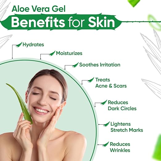 KAZIMA Aloe Vera Gel Raw - 100% Pure Natural Gel - Ideal for Skin, Face, Acne Scars, Hair, Moisturizer & Dark Circles (1 KG)